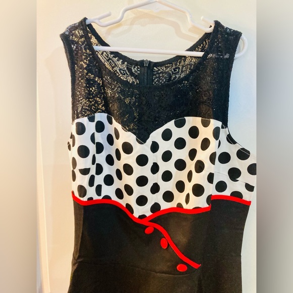 LOTUS BOSS SHINE: NWT Women’s L 50’s style adorable midi dress - Picture 2 of 4